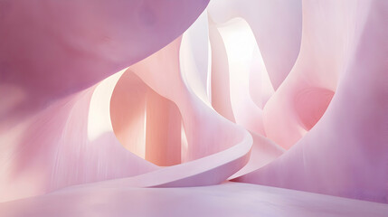 Gentle gradient from soft lavender to pale pink, with smooth, organic curves and subtle light reflections