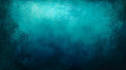 Fototapeta premium Gradient of deep teal to emerald green, with swirling soft textures and a subtle foggy effect on a dark backdrop