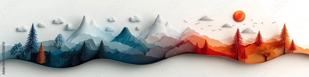 Aufkleber breathtaking digital artwork depicting the frequency and interplay of diverse weather patterns acros