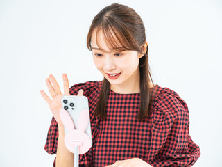 live, woman, smartphone, smart phone, video, idol, distribution, live streamer, influencer, video...