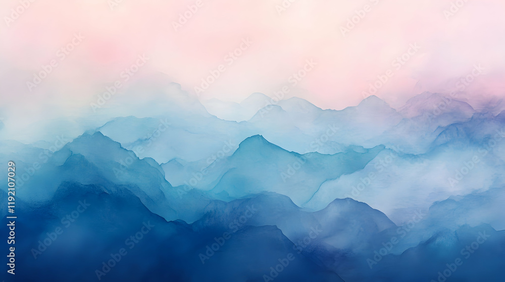 Aufkleber soft pastel gradients with fluid shapes blending into each other, creating a calm and peaceful atmos