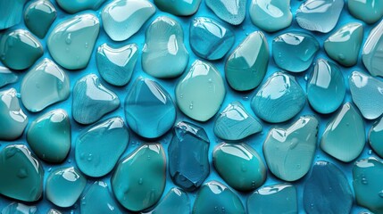 Obraz premium A close-up of smooth, colorful pebbles arranged in a visually appealing pattern.