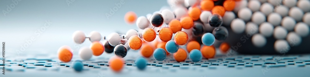 Poster spectrometer analyzing molecular with colorful digital patterns a 3d rendered image showcasing a sci