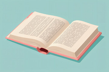 Obraz premium An open book rests on a soft pastel background