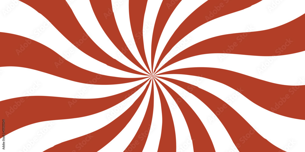 Poster abstract background with rays retro starburst. red and white twisted swirl. spiral radial striped ba