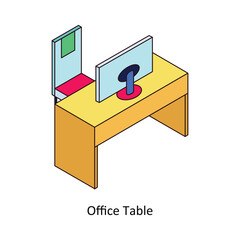 Reception isometric Colored illustration. EPS File stock illustration