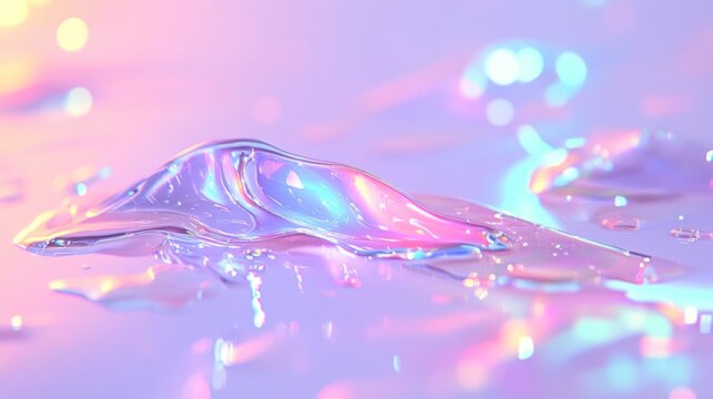 Interlaced Pastel Holographic Background with Digital Motion Glitch - Futuristic Cyberpunk Design for Retro Futurism, Webpunk, Rave & 80s Aesthetic