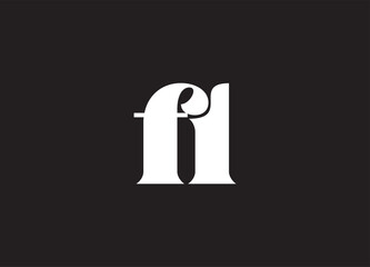 FL letter logo and initial logo design
