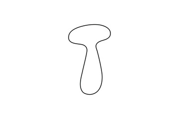   mushrooms single line art design on white background illustration