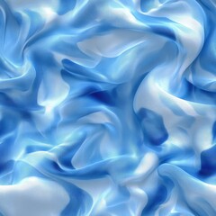 Obraz premium Abstract image of blue and white fabric with swirling patterns