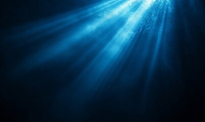 Fototapeta premium Abstract blue black gradient background, light beams texture, banner backdrop, retro aesthetic, Generative AI