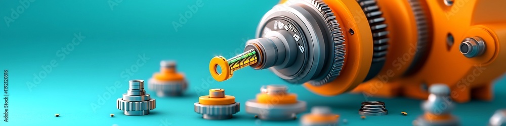 Poster detailed 3d rendering of a spectrophotometer a scientific instrument used for precisely measuring th