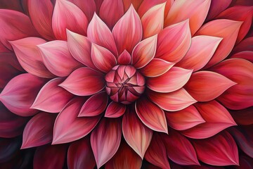 A vibrant pink Colorado dahlia captured in close detail, highlighting its symmetrical petal arrangement.