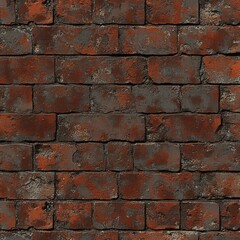 Obraz premium A high-resolution image of a rustic red brick wall.