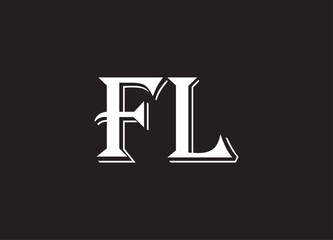 FL letter logo and initial logo design
