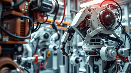 Fototapeta premium Futuristic Robotics Automation Technology