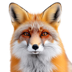 Fototapeta premium Majestic Red Fox Portrait: A Close-Up Encounter with Nature's Beauty