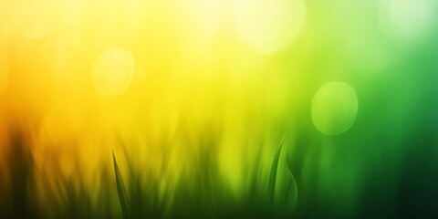 Obraz premium Blurred green yellow gradient background, vivid overlays texture, event cover, smooth transitions, Generative AI