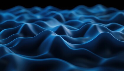Fototapeta premium Abstract waves in shades of blue over a black background dynamic movement versatile for graphic and digital uses