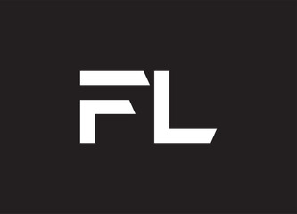 Fototapeta premium FL letter logo and initial logo design