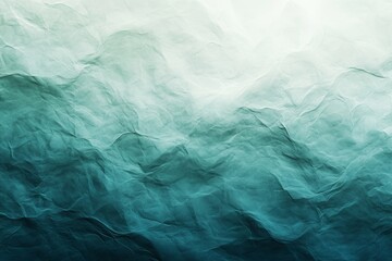 Obraz premium Grainy teal green gradient background, soft waves texture, flyer template, copy space included, Generative AI