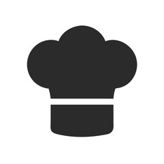 Simple Black Chef's Hat Icon