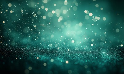 Obraz premium Smooth teal green gradient background, shimmering highlights texture, banner backdrop, copy space included, Generative AI