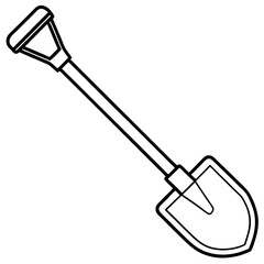 Minimalist Shovel Line Art Design