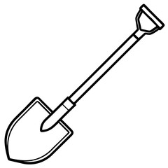 Minimalist Shovel Line Art Design