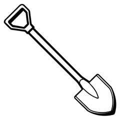 Minimalist Shovel Line Art Design