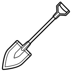 Minimalist Shovel Line Art Design