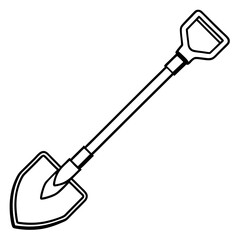 Minimalist Shovel Line Art Design