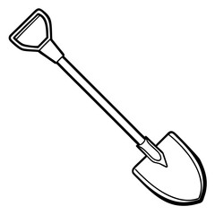 Minimalist Shovel Line Art Design
