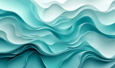 Fototapeta premium Pastel teal green gradient background, neon glow texture, digital wallpaper, modern appeal, Generative AI