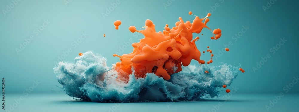 Poster striking 3d rendered animation depicting the dynamic absorption and energy loss of a wave packet at 