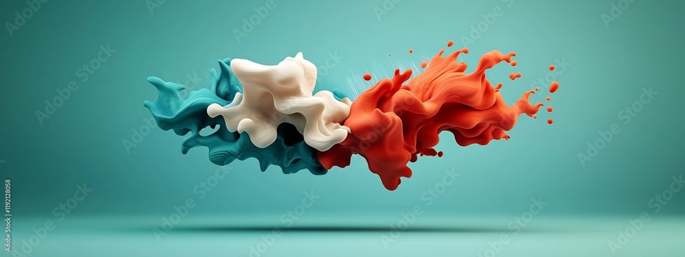 Poster captivating 3d rendered animation showcasing the dispersive behavior of a wave packet separating int