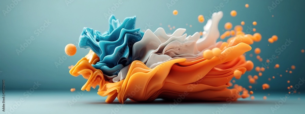 Poster captivating 3d rendered animation showcasing the dispersion and spreading of a wave packet into vari