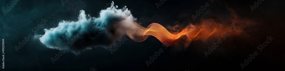 Poster captivating of an animation depicting a wave packet undergoing interference resulting in the emergen