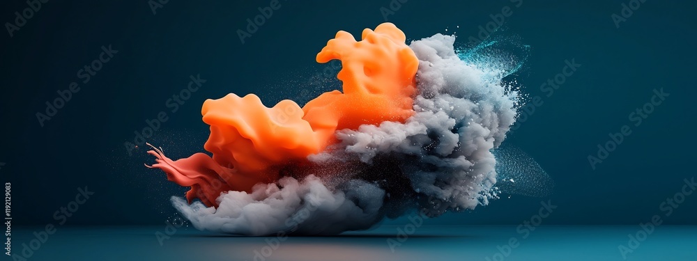 Poster a captivating 3d animation depicting the interference of a wave packet resulting in the formation of