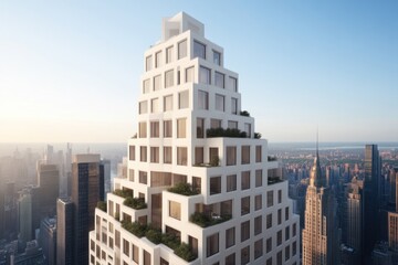 Fototapeta premium Modern architectural marvels urban skyline digital image contemporary design aerial view innovation