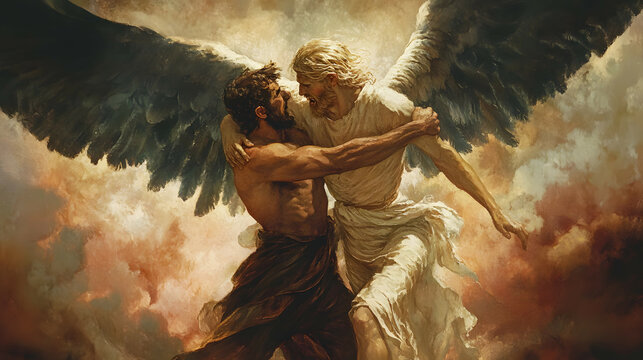 Jacob wrestling with the angel