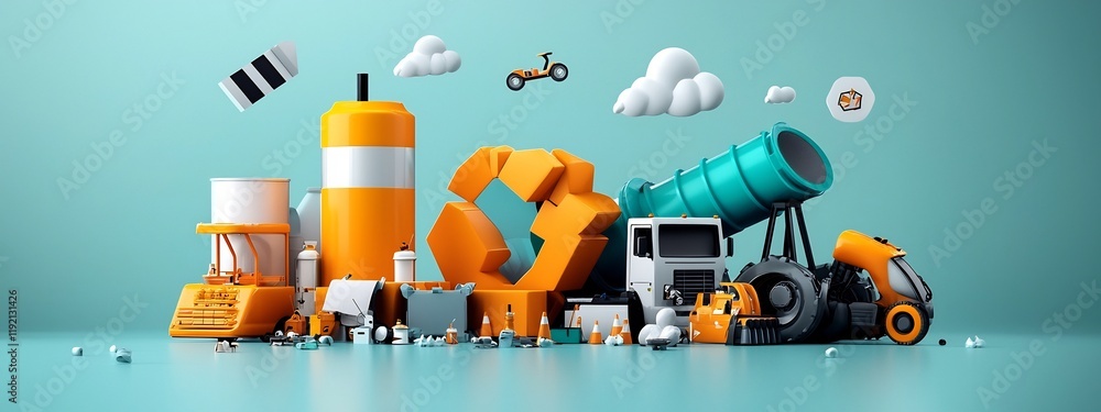 Poster this 3d rendered infographic presents a detailed comparison of the frequencies of various types of a