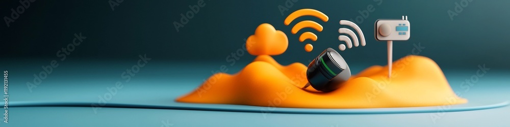 Aufkleber wireless communication frequency allocation graphic design concept for digital technology and connec