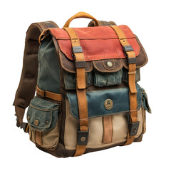 Vintage Multi-Colored Leather Backpack