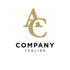 Letter A C Elegant Monogram Logo Icon Vector