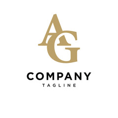 Letter A G Elegant Monogram Logo Icon Vector