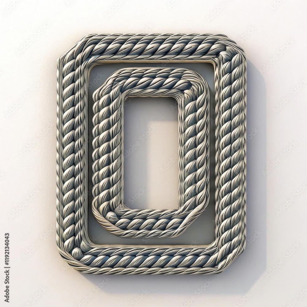 Poster a creative design featuring three intertwined rope-like shapes arranged to form the number 