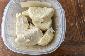 A bowl of boiled Nigerian Yam ready to eat