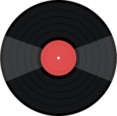 Retro vinyl record, vintage vinyl record isolated on white background. Vector, designer illustration. Vector.
