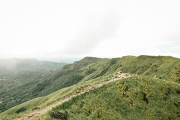 Fototapeta premium High-Angle Shot of Rolling Hills with Varied Vegetation in Panama